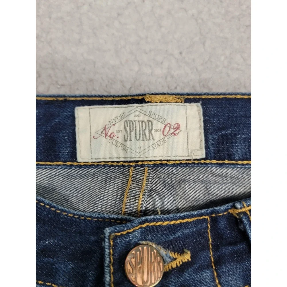 SPURR Jeans Mens 31 (Fits‎ 28x29) Blue Denim Straight Button Fly Selvedge USA